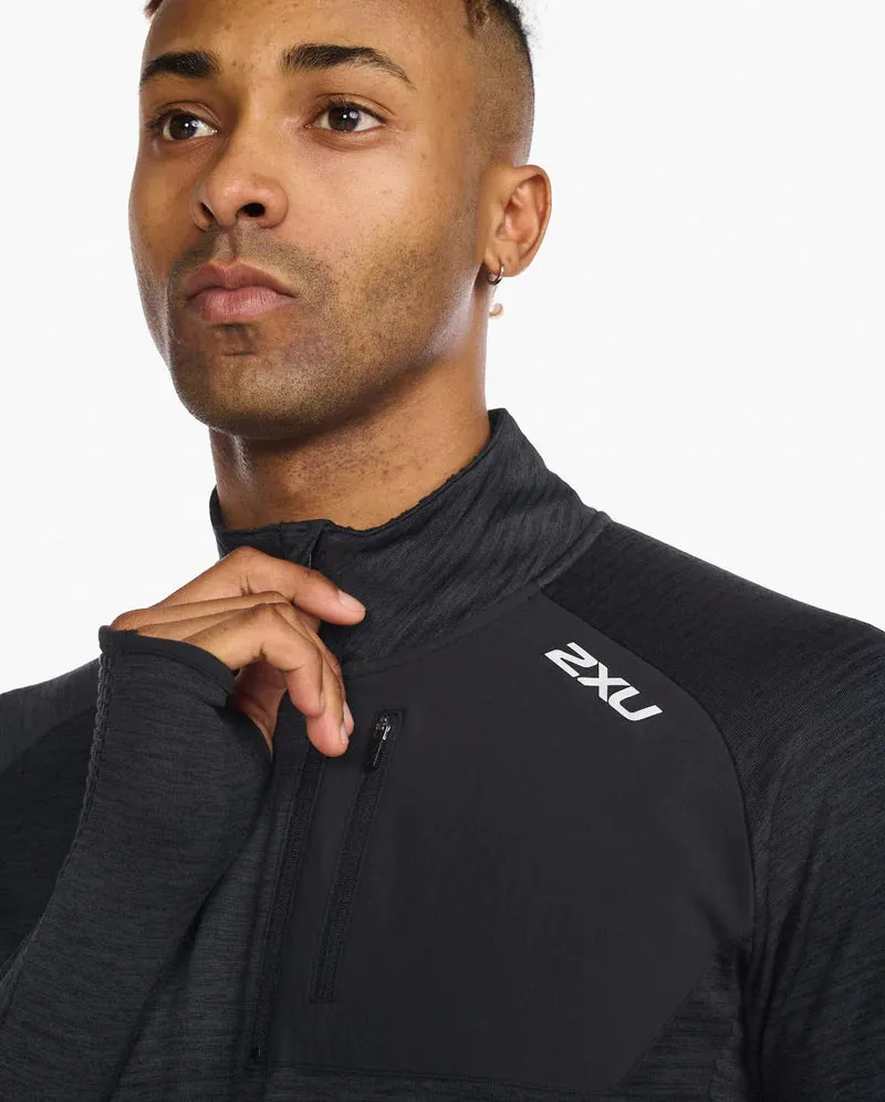 2XU Mens Ignition 1/4 Zip Top - Black