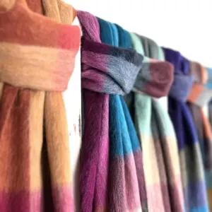 ALPACA PLAID BRUSHED SCARVES