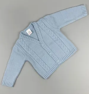 Baby Boys Cardigan Cable Knit - Blue