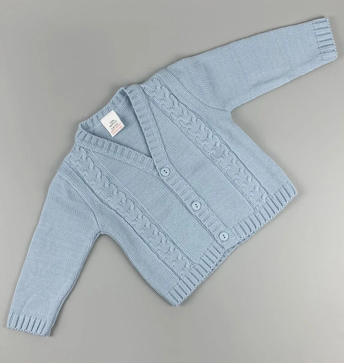 Baby Boys Cardigan Cable Knit - Blue