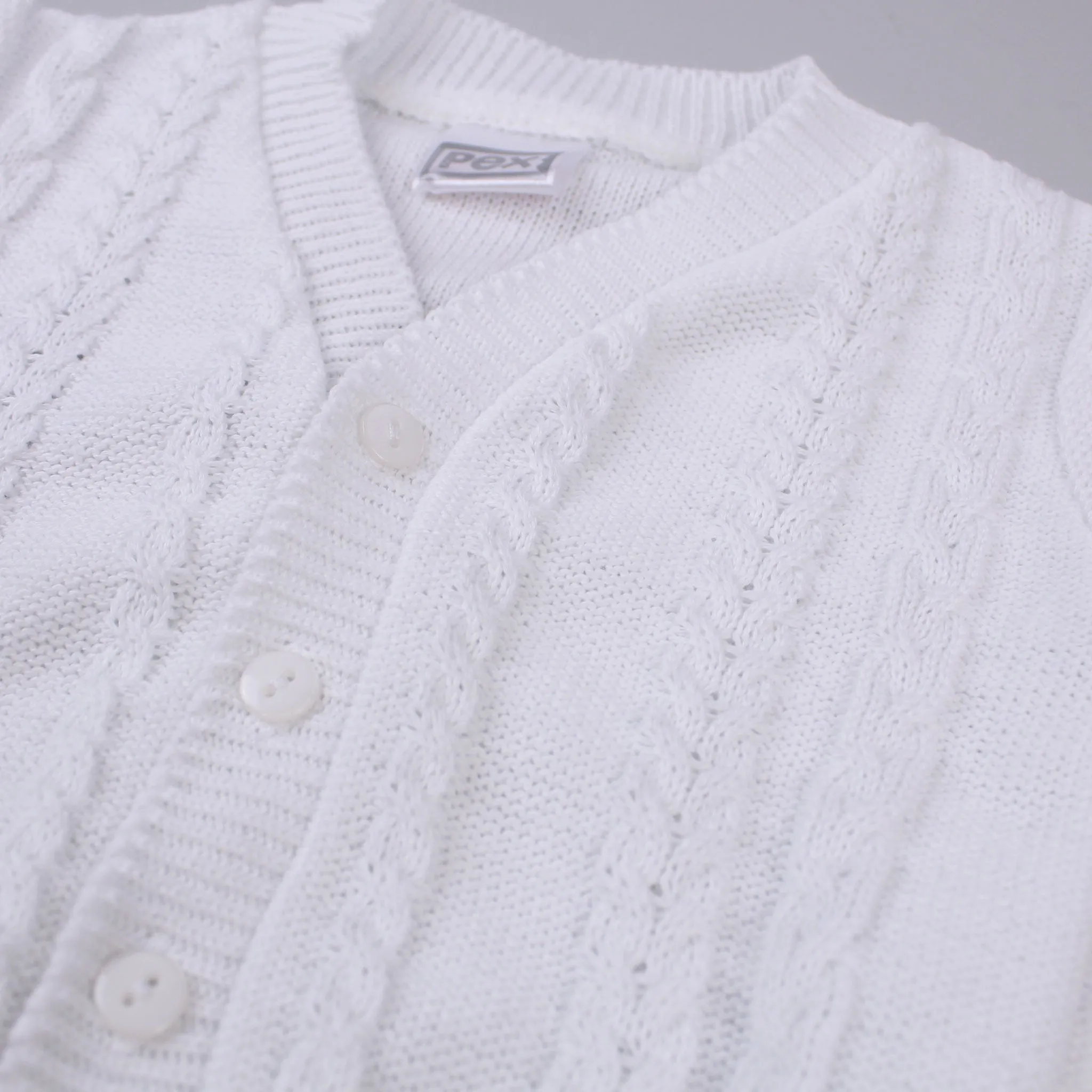 Baby Boys Cardigan - White - Pex Fergus