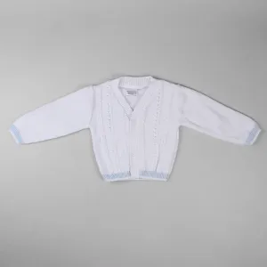 Baby Boys Cardigan - White - Pex Fergus