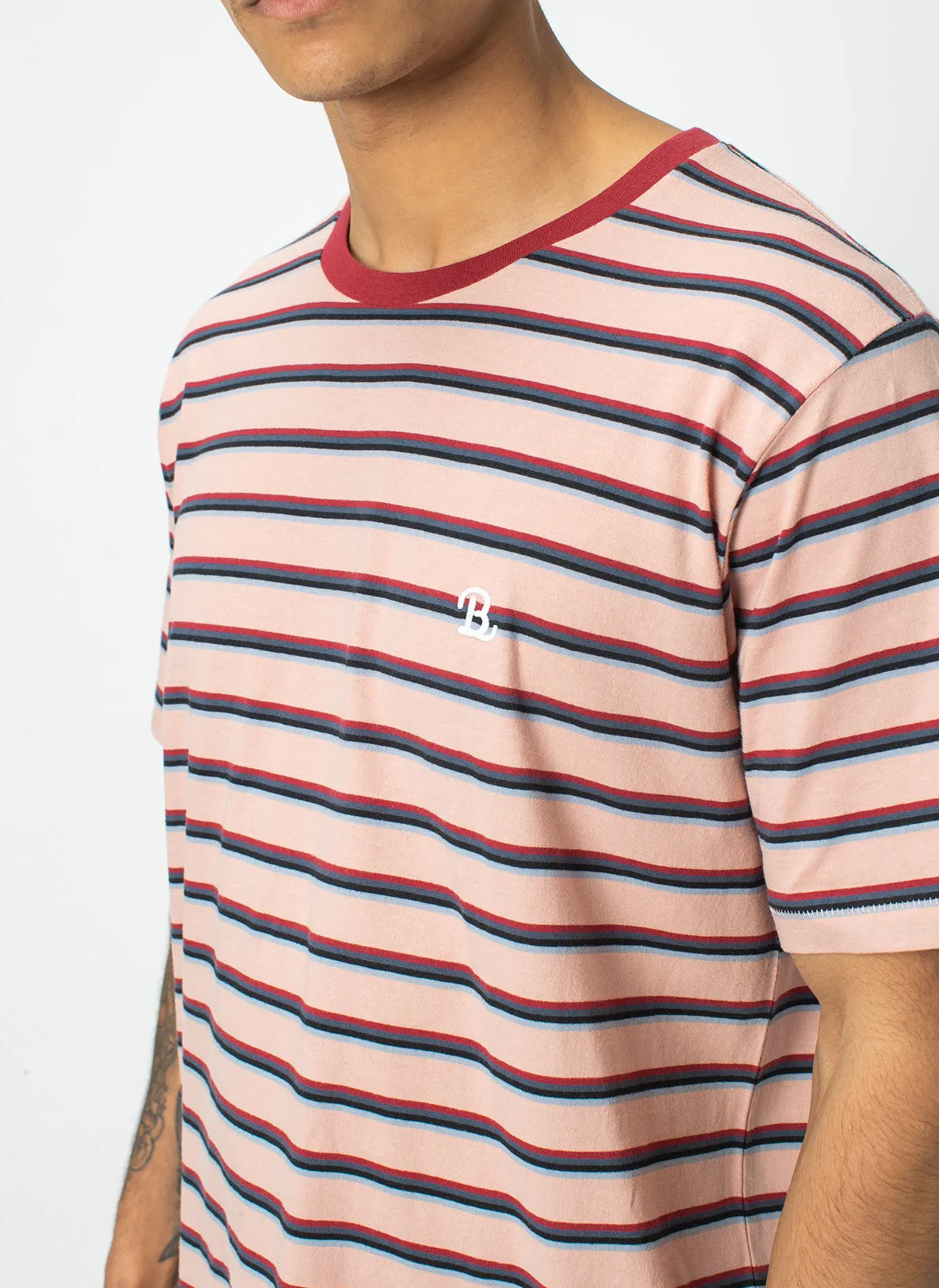 B.Schooled Tee Peach Stripe