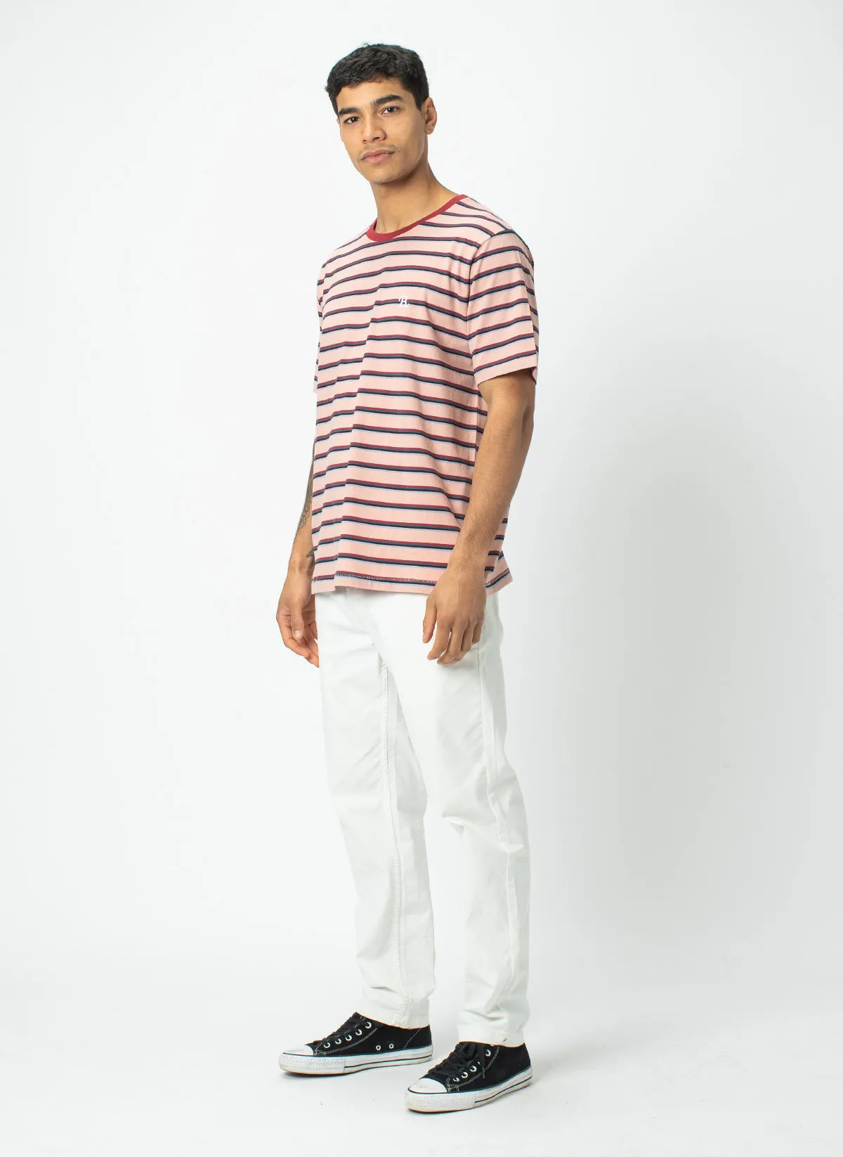 B.Schooled Tee Peach Stripe