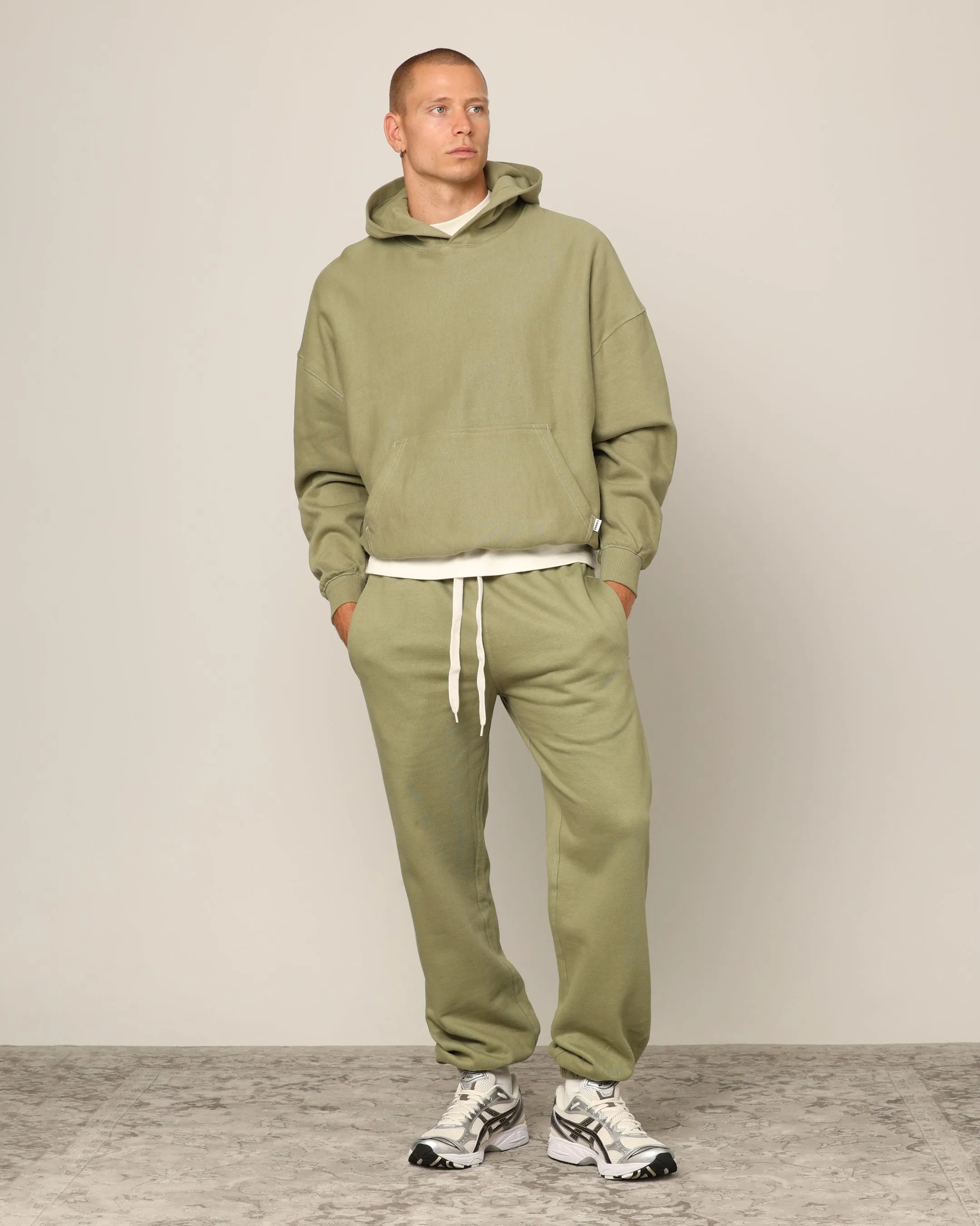 Carré Blanc Oversized Hoodie Military