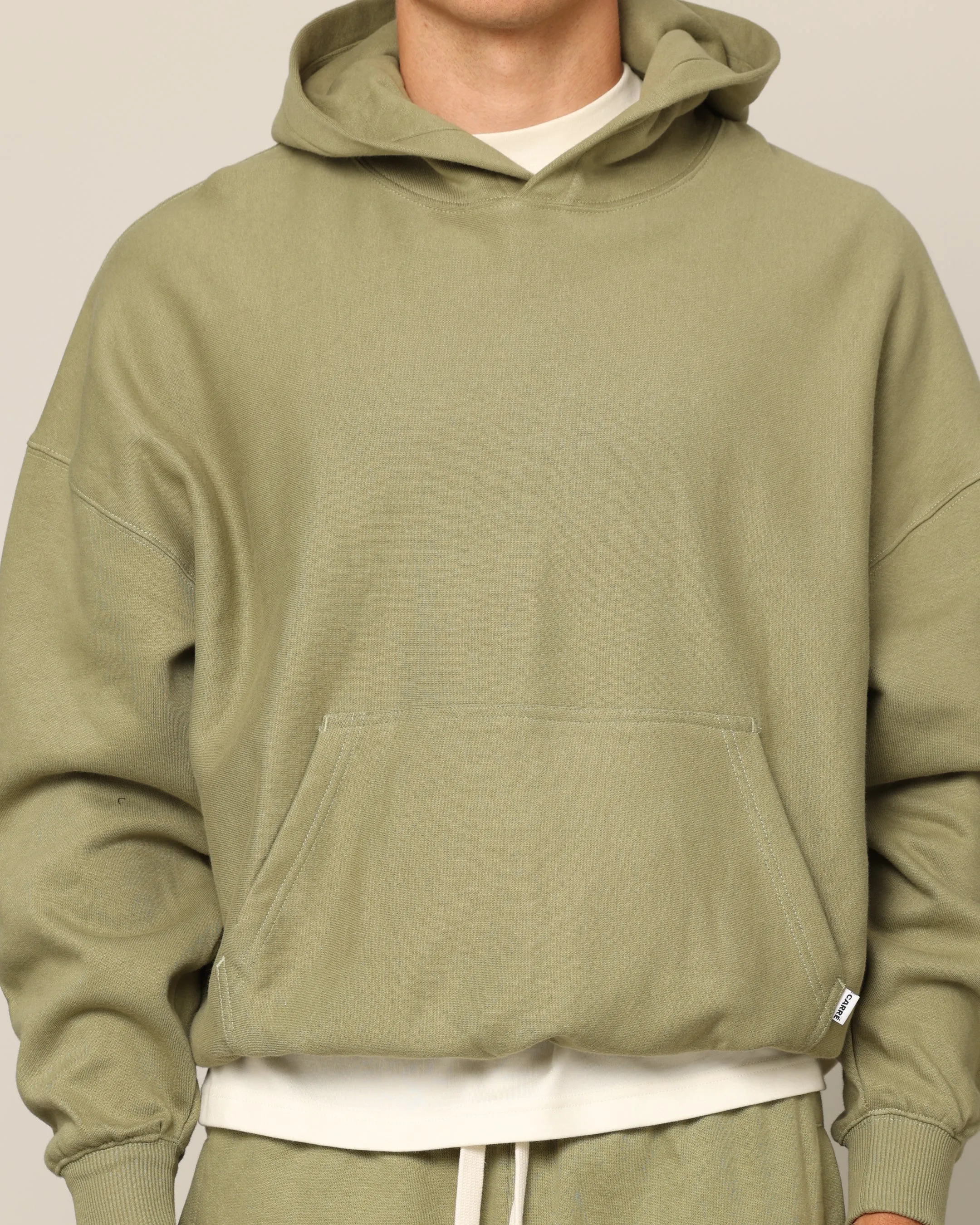 Carré Blanc Oversized Hoodie Military