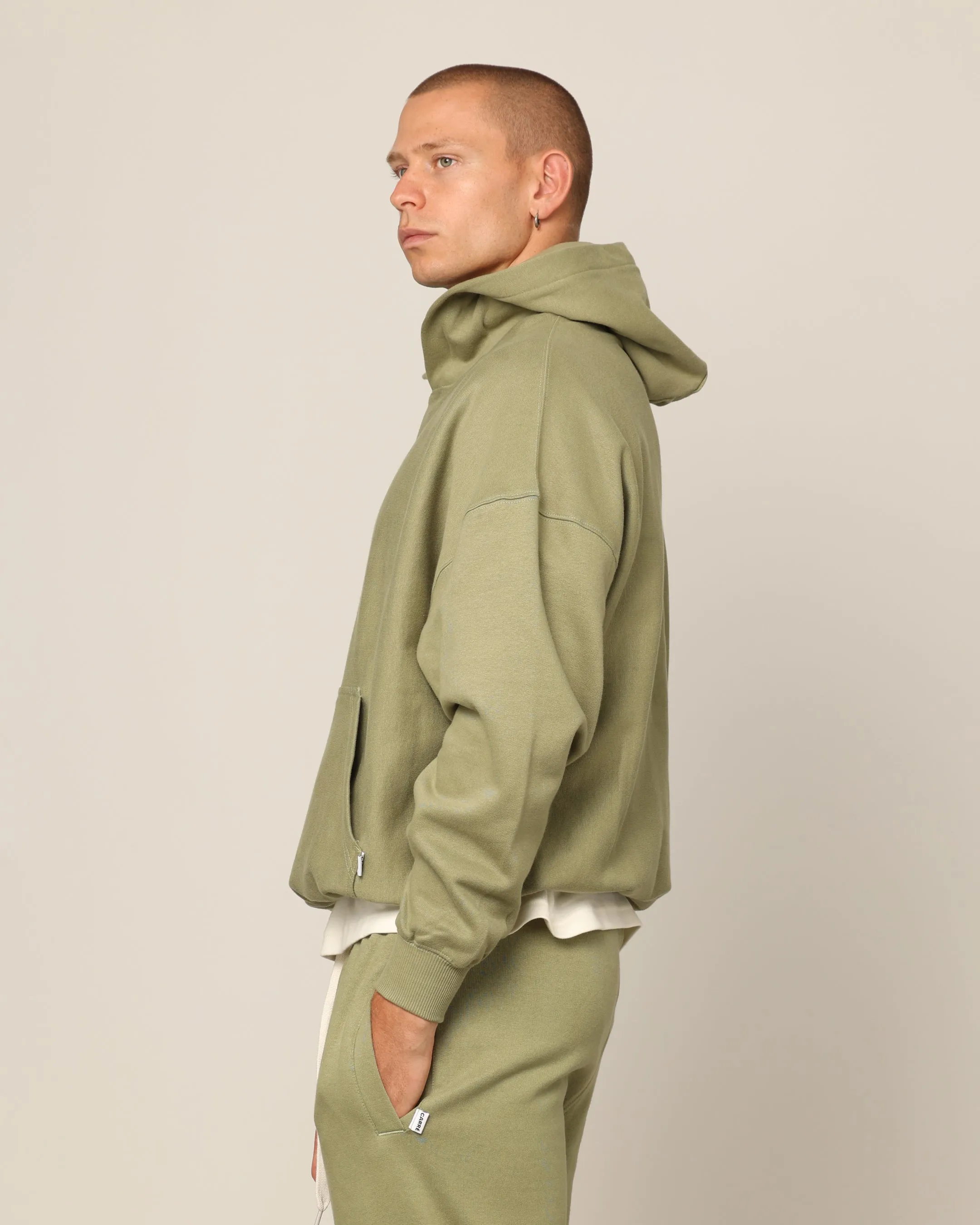 Carré Blanc Oversized Hoodie Military