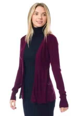 Crochet Cardigan Style 1070 in Plum