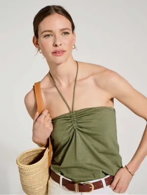 Edna Organic Cotton Top | Light Khaki