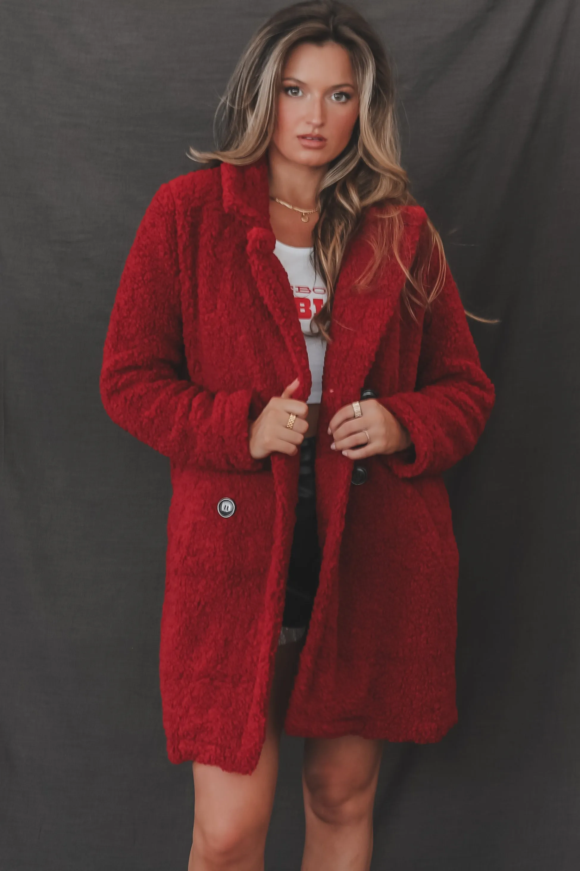 Feeling Fierce Faux Fur Long Teddy Coat