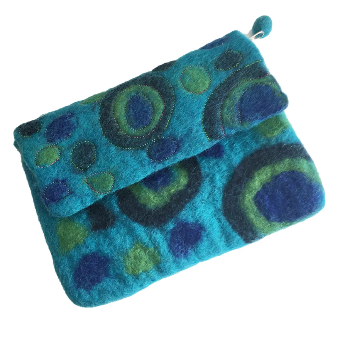 Galaxy Nuno Felted Wool Clutch Purses - One-Of-A-Kind 8x6.5