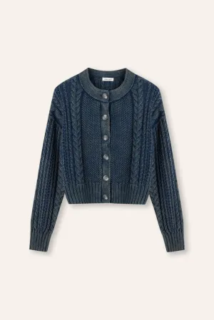 GANI cotton cardigan (Denim blue)