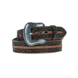 Gem Dandy Men's Antique Brown Embossed Belt