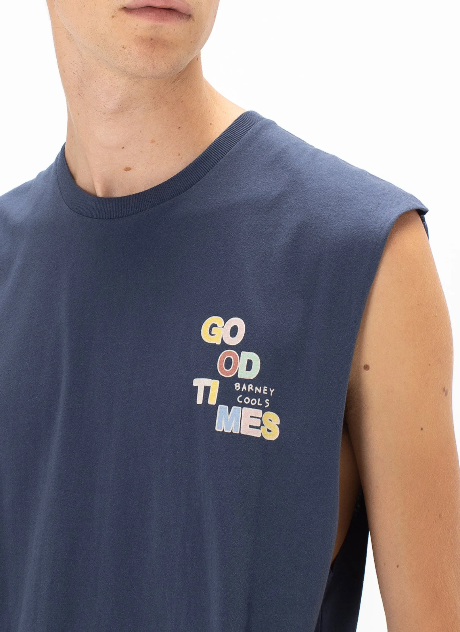 Good Times Muscle Tee Slate