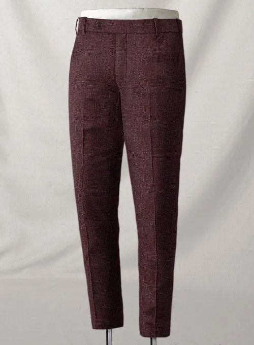 Italian Murano Maroon Wool Linen Suit