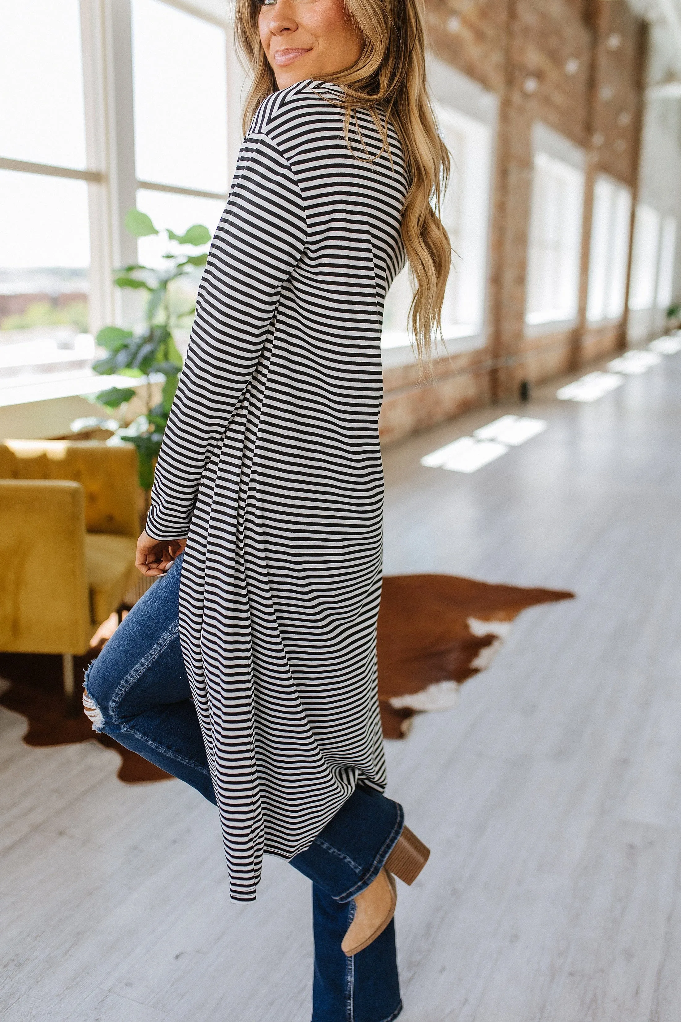 Jemma Striped Long Cardigan | S-XL | PRE ORDER