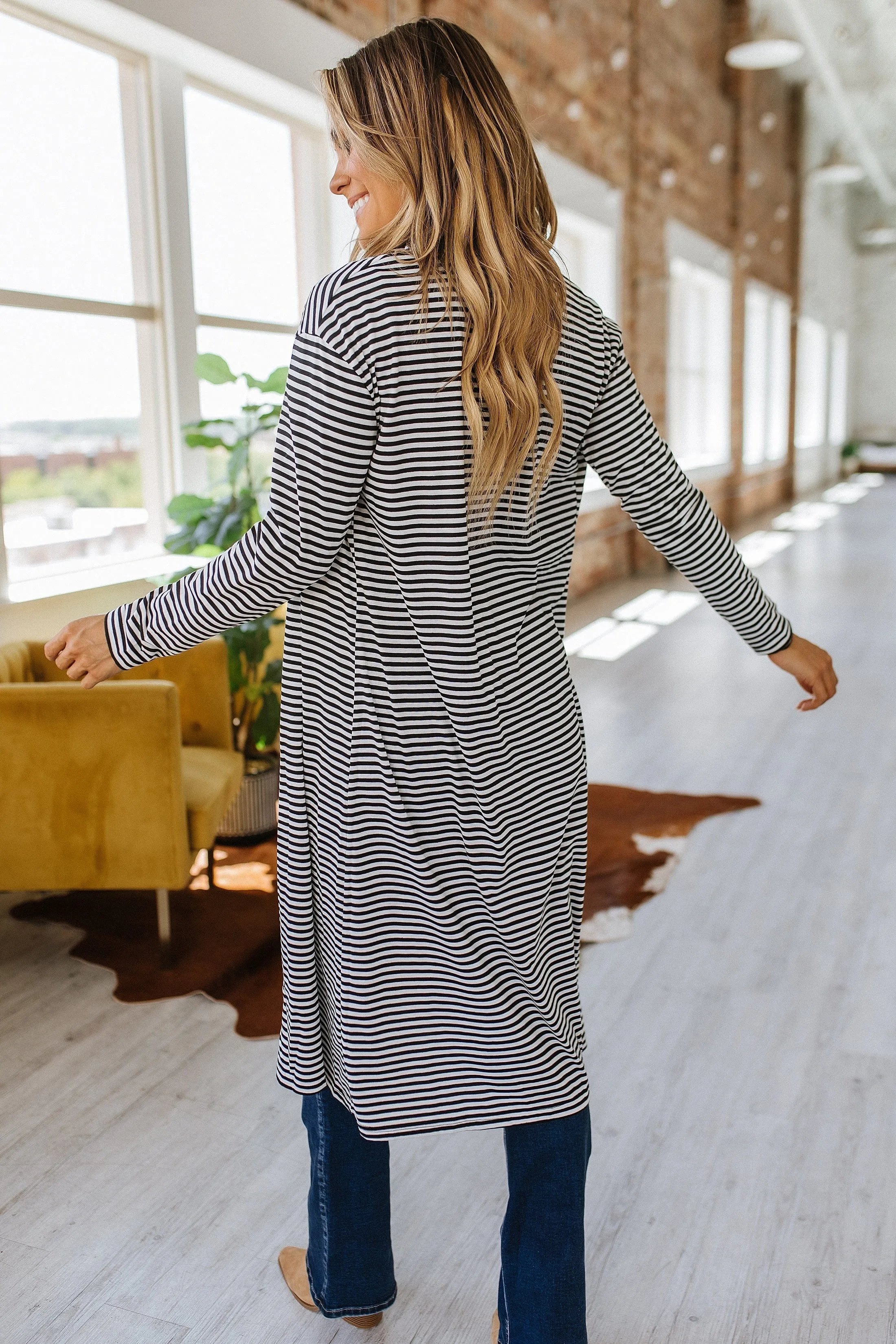 Jemma Striped Long Cardigan | S-XL | PRE ORDER