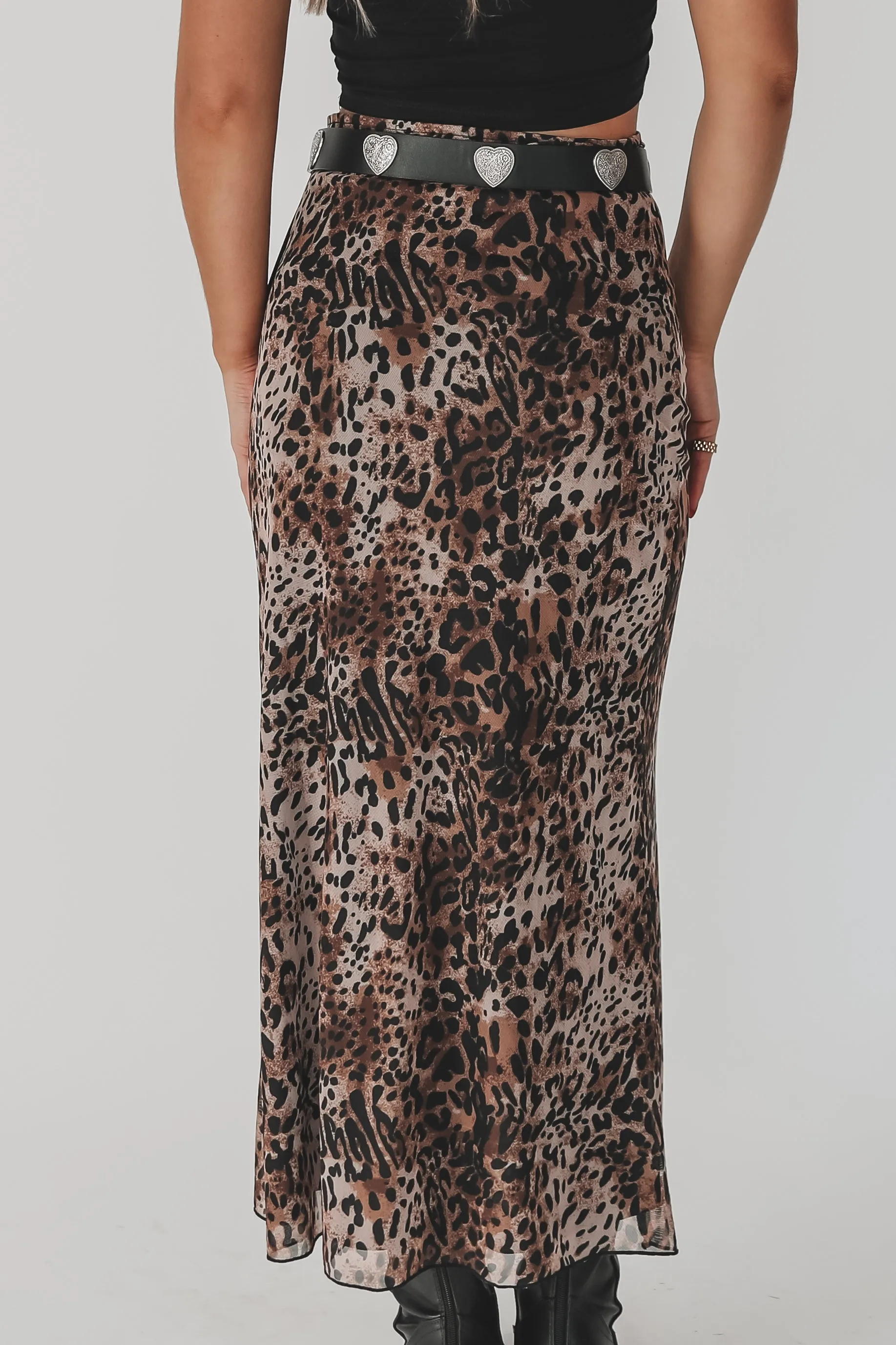 Late Night Out Leopard Maxi Skirt