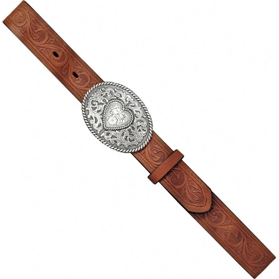 Leegin Justin Girls Aged Bark Western Scroll Trophy Belt