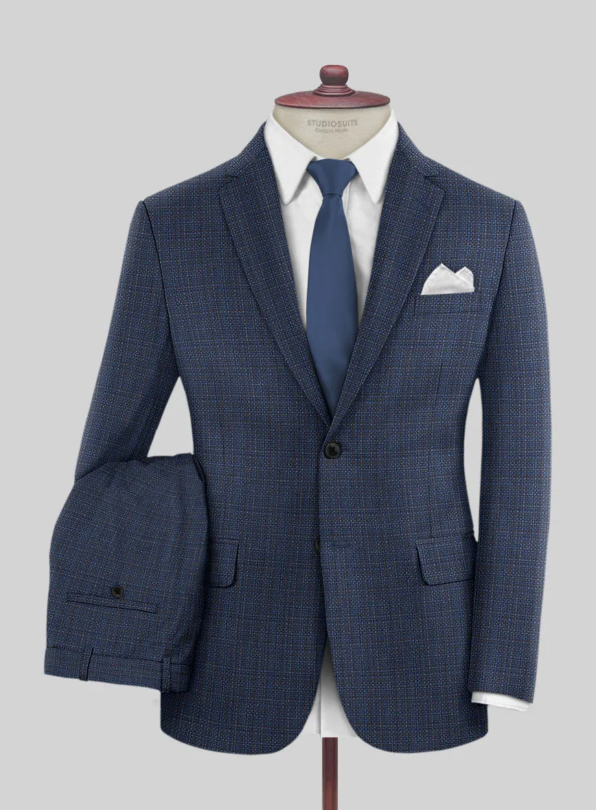 Napolean Retro Blue Wool Suit