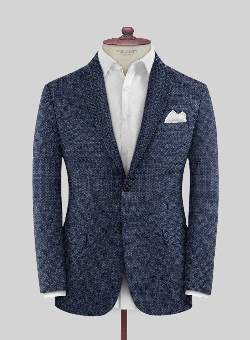 Napolean Retro Blue Wool Suit