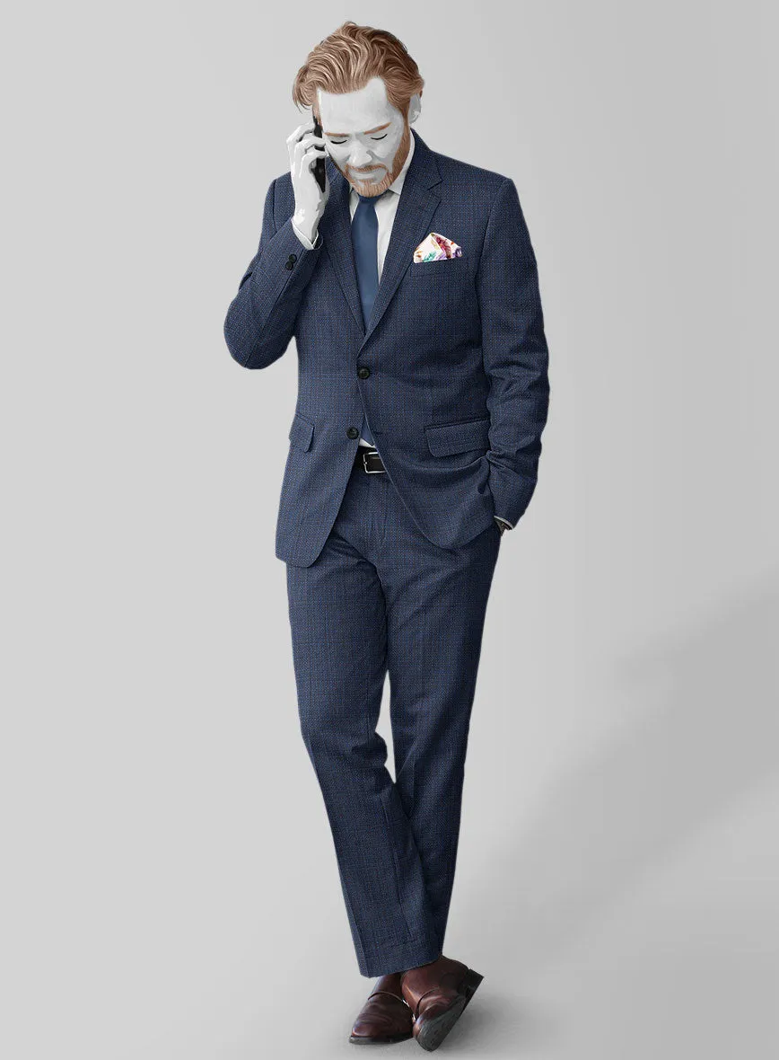 Napolean Retro Blue Wool Suit