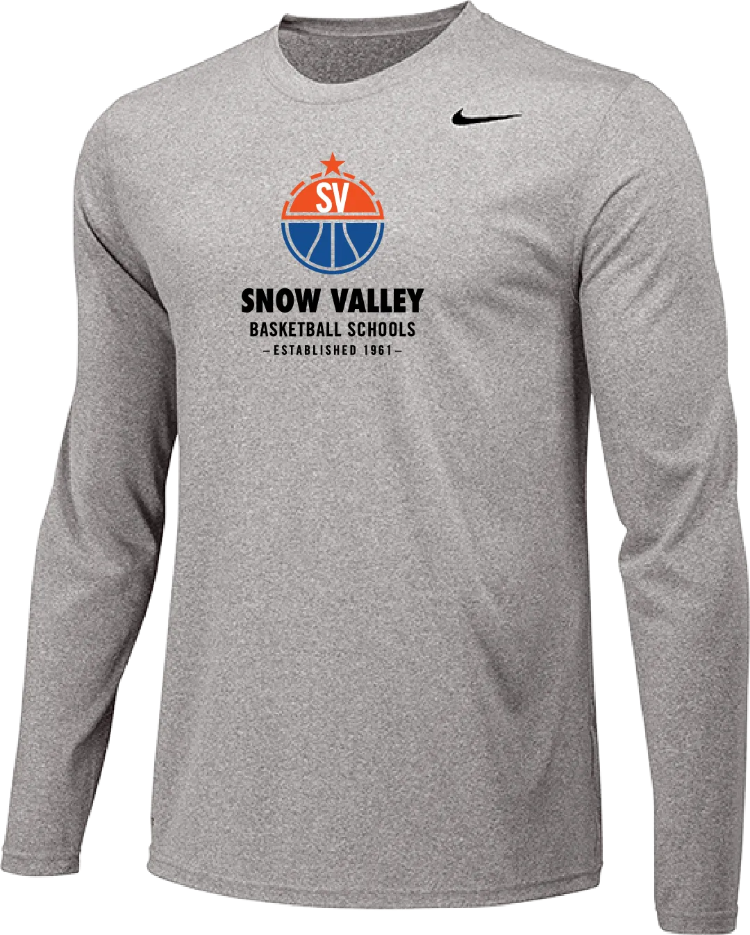 Nike Snow Valley Basketball Camps Long Sleeve Shooter Shirt - Carbon Heather