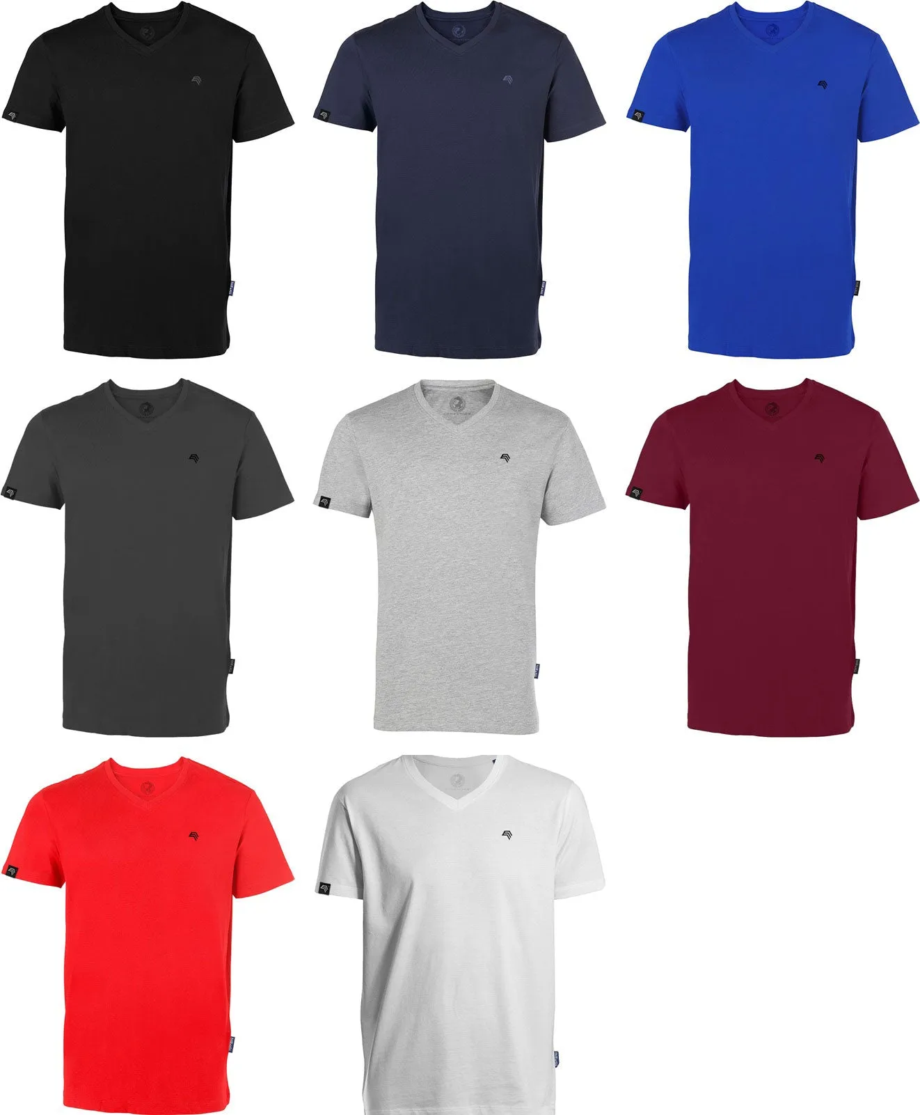 RMH 0102 ― Herren Luxury Bio-Baumwolle V-Neck T-Shirt - Royal Blau