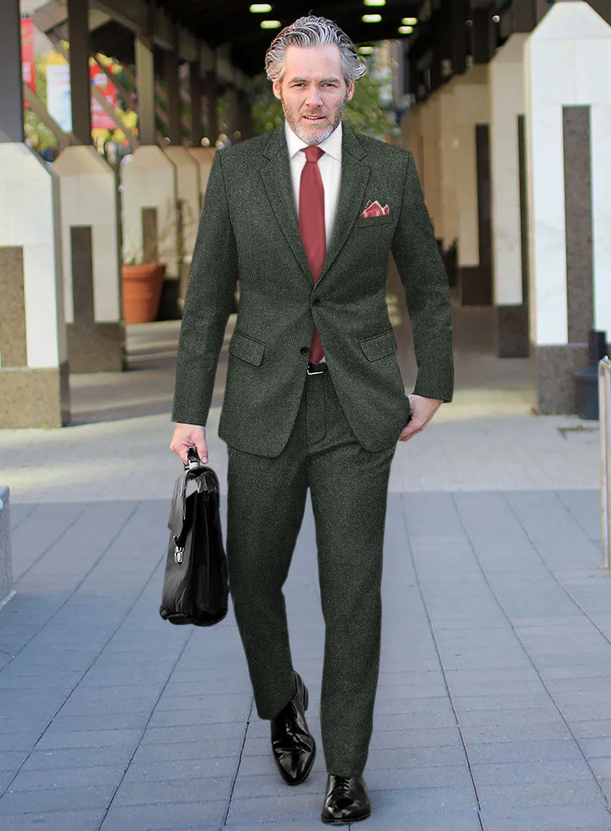 Rope Weave Green Tweed Suit