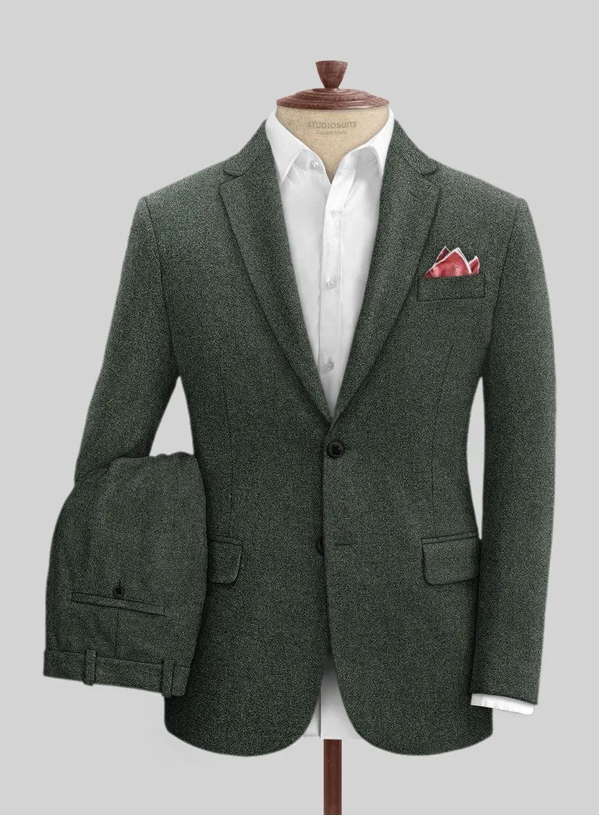 Rope Weave Green Tweed Suit