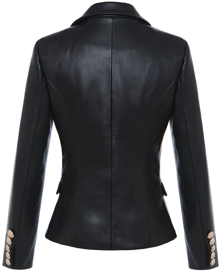 TONIA LEATHER BLAZER