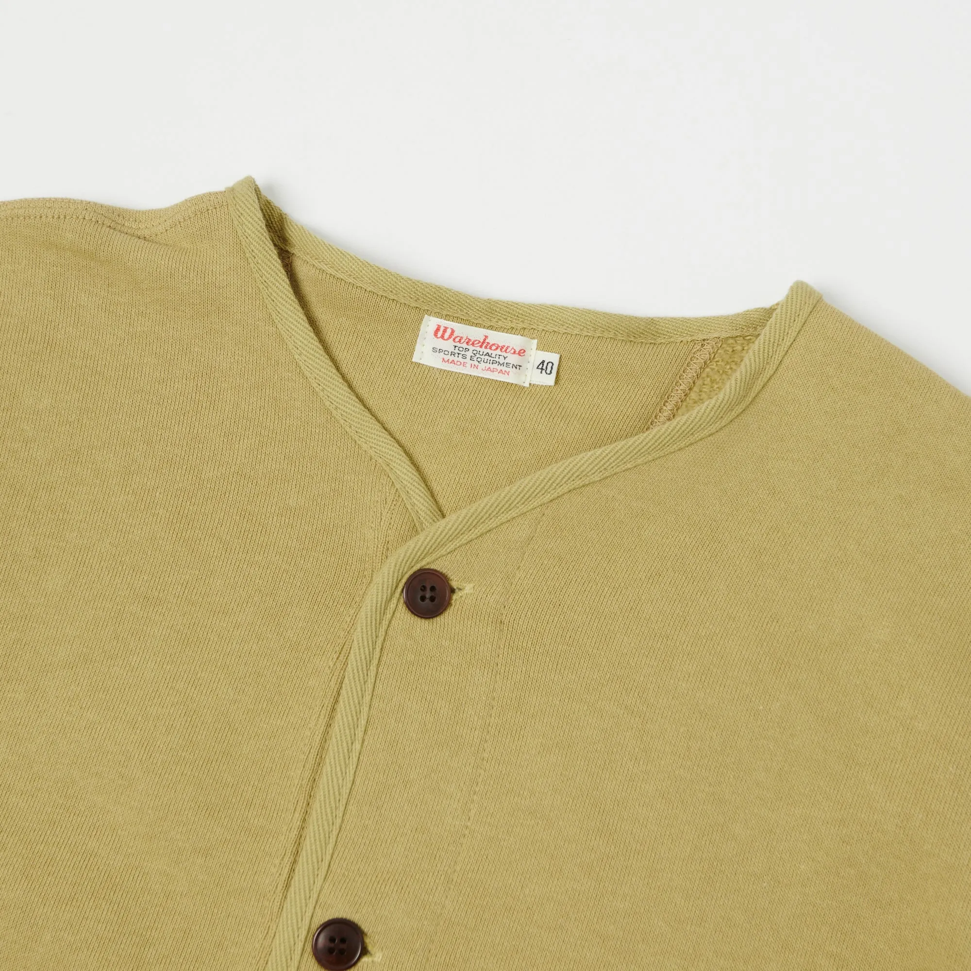 Warehouse & Co 456 USN Cardigan Sweatshirt - Dark Beige