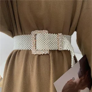 Wide Pearl Belt